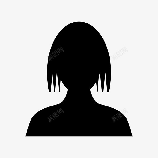 人角色使用者svg_新图网 https://ixintu.com 角色 使用者 女人 人的 轮廓
