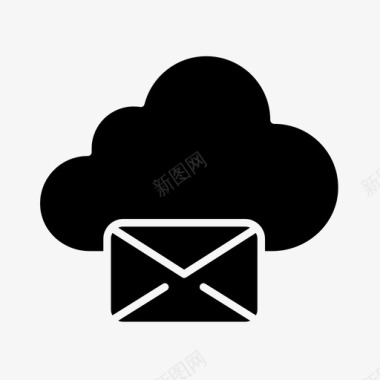 云电子邮件消息存储图标