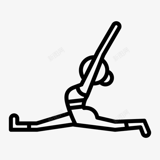 猴神姿势运动锻炼svg_新图网 https://ixintu.com 姿势 猴神 瑜伽 运动 锻炼