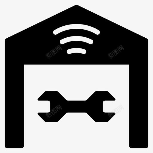 车库互联网维修svg_新图网 https://ixintu.com 车库 互联网 维修 东西 车辆 联网 字形