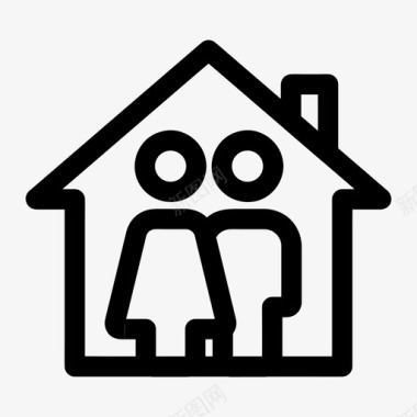 家庭房子财产图标