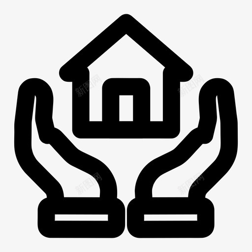 不动产房子房东svg_新图网 https://ixintu.com 不动产 房子 房东 财产