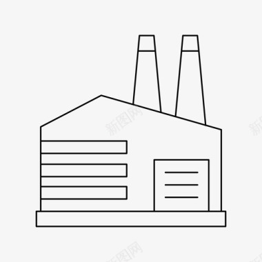 工厂工业厂房图标