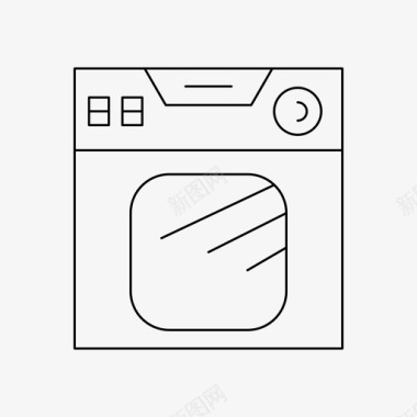 洗衣机家电烘干机图标