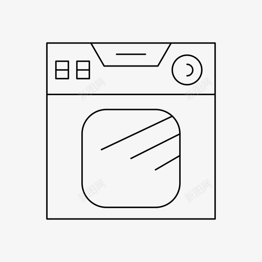 洗衣机家电烘干机svg_新图网 https://ixintu.com 洗衣机 家电 烘干机 电子设备 细线