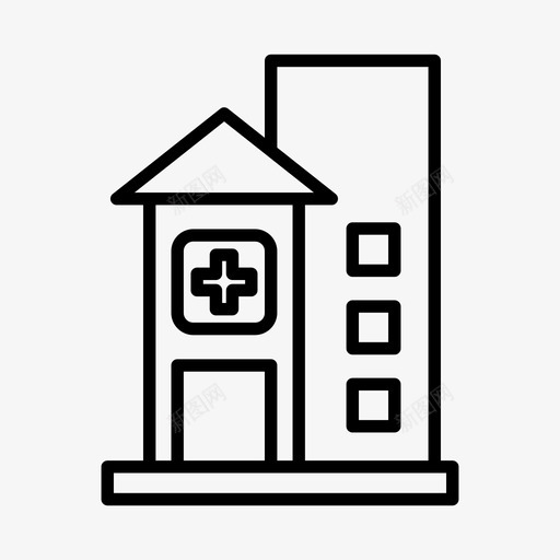 医院急救中心诊所svg_新图网 https://ixintu.com 医院 急救中心 诊所 医务室 医疗 院线