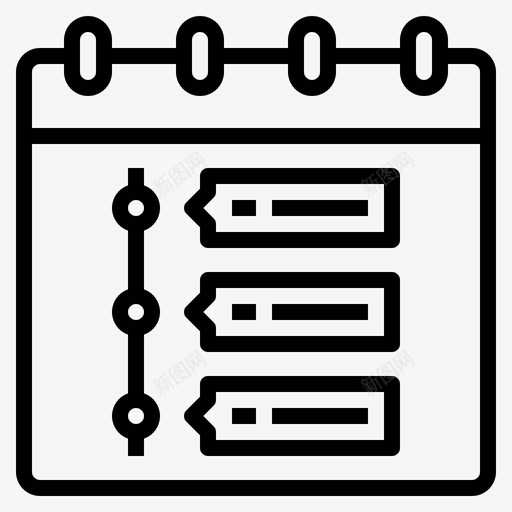 时间线业务日历svg_新图网 https://ixintu.com 日历 时间 业务 布局 流程 日期