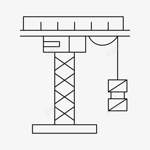 起重机建造施工svg_新图网 https://ixintu.com 起重机 建造 施工 设备 悬挂