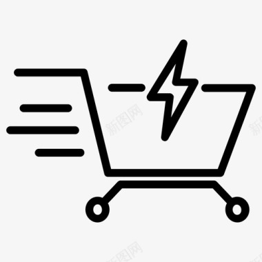 购物车快速销售折扣电子商务图标