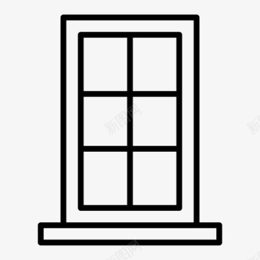 窗建筑家具图标