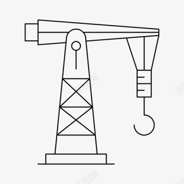 起重机建造施工图标