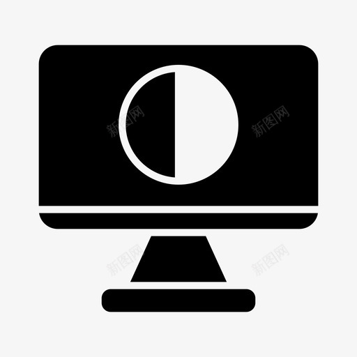 对比度计算机显示器svg_新图网 https://ixintu.com 对比度 计算机 显示器 固体