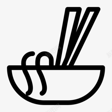 拉面筷子食品图标