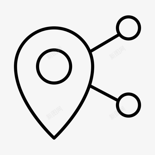 共享位置地图基本瘦svg_新图网 https://ixintu.com 共享 位置 地图 基本