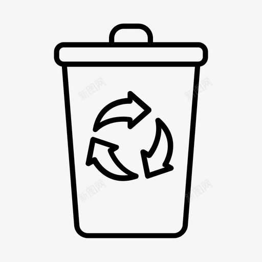 回收利用生态绿色svg_新图网 https://ixintu.com 生态 绿色 回收 利用 可持续发展 垃圾桶 能源