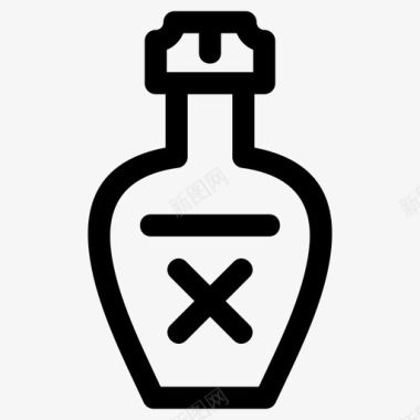 毒瓶玻璃药图标