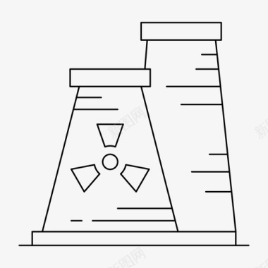 核能能源工业图标