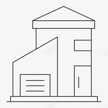 建筑住宿城市图标