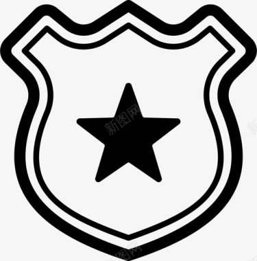 盾牌徽章警察图标