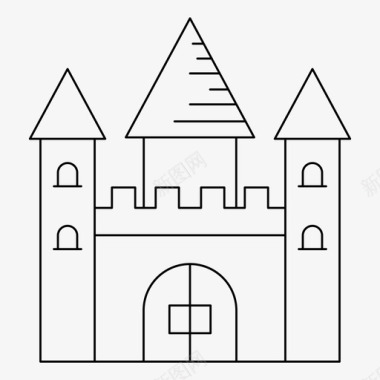 城堡要塞中世纪图标