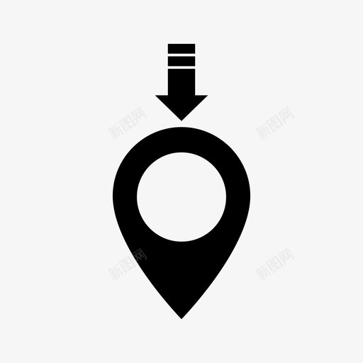 位置图示符向下箭头gpssvg_新图网 https://ixintu.com 位置 位置图 图示 向下 箭头 基本