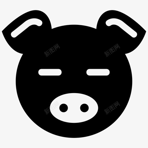 猪头动物中国svg_新图网 https://ixintu.com 猪头 动物 中国 新年