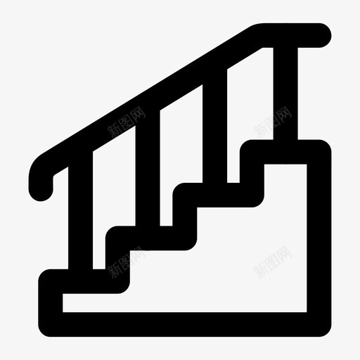 楼梯便利设施梯子svg_新图网 https://ixintu.com 楼梯 便利设施 梯子 楼上