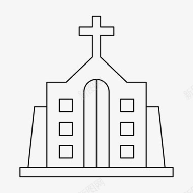 教堂神圣宗教图标