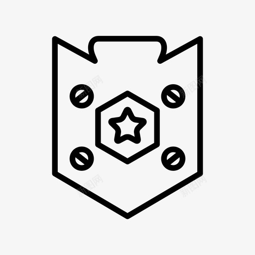 盾徽章皇家svg_新图网 https://ixintu.com 徽章 皇家 安全 星型 盾线