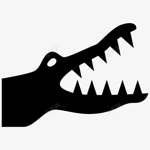 鳄鱼短吻鳄动物svg_新图网 https://ixintu.com 动物 鳄鱼 短吻 危险 食肉 爬行动物