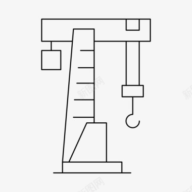 起重机建造施工图标