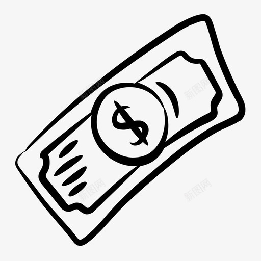 美元钞票货币钱svg_新图网 https://ixintu.com 美元 钞票 货币 钱纸 图标 收藏