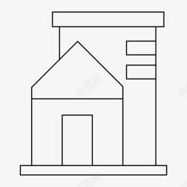 建筑住宿城市图标