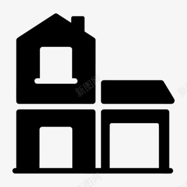 别墅住宅房屋图标