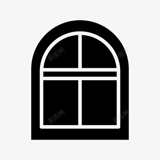 窗关闭门svg_新图网 https://ixintu.com 窗关 闭门 玻璃 内部 实心 心窗