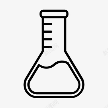 erlenmeyer玻璃器皿实验室图标