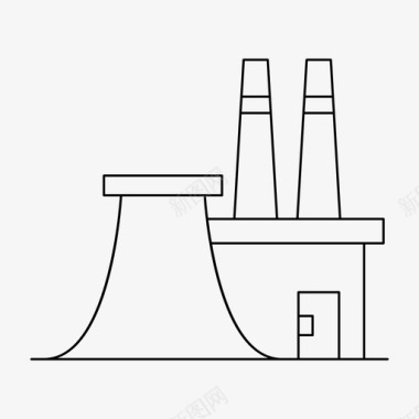 发电厂能源工业图标