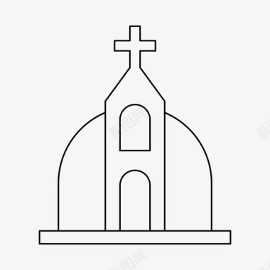 小教堂教堂穹顶图标