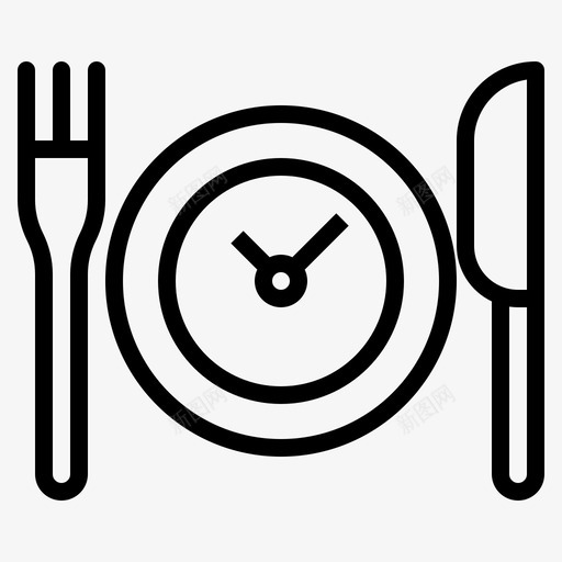 等待食物时钟餐具svg_新图网 https://ixintu.com 食物 等待 递送 时钟 餐具 时间