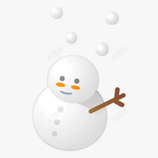 可爱的雪人图标 iconcom  小png免抠素材_新图网 https://ixintu.com 可爱 爱的 雪人 图标