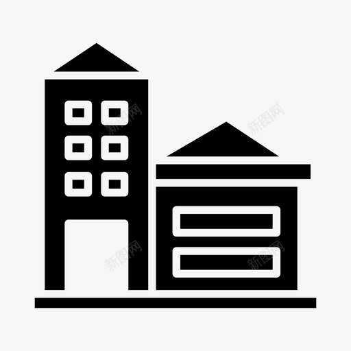 建筑物公寓大厦svg_新图网 https://ixintu.com 建筑物 公寓 大厦 办公室 城市 建筑 实体