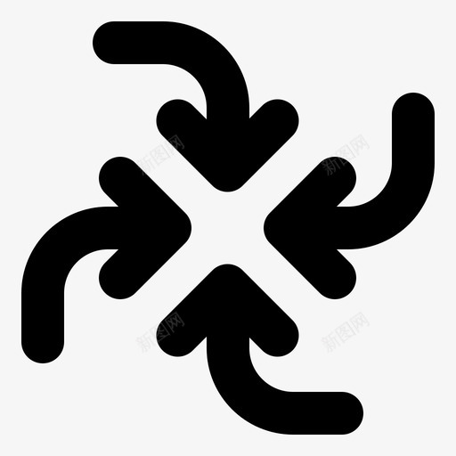 中心箭头方向svg_新图网 https://ixintu.com 箭头 旋转 中心 方向 中间 字形