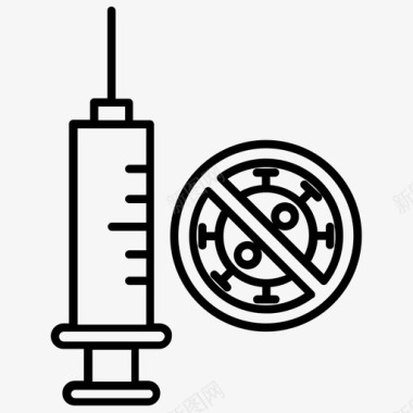 疫苗冠状病毒covid19图标