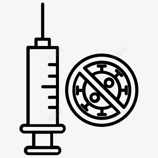 疫苗冠状病毒covid19svg_新图网 https://ixintu.com 冠状 病毒 疫苗 药物 注射器 医用