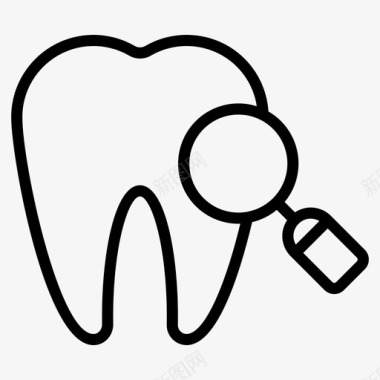 牙科检查牙科治疗人类牙齿图标