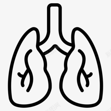 肺支气管医疗保健图标
