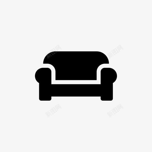 沙发椅子家具svg_新图网 https://ixintu.com 沙发 椅子 家具 家居 室内 平面 平面图 图标