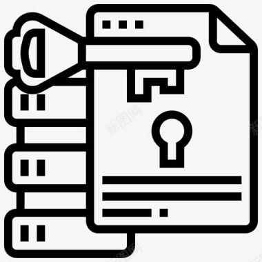 机密数据库锁私人图标