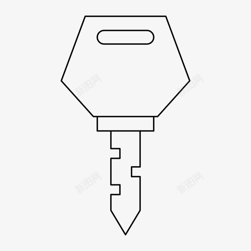 密钥加密锁svg_新图网 https://ixintu.com 密钥 加密 保护 安全 细线