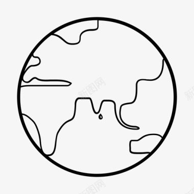 世界非洲亚洲图标